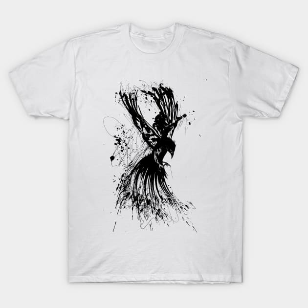 raven inc paint splashes T-Shirt by NemfisArt